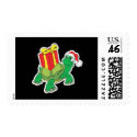 cute christmas turtle postage
