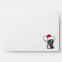 Cute Christmas Tuxedo Penguin Envelope