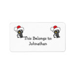 Cute Christmas Tuxedo Penguin Address Label