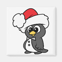 Cute Christmas Tuxedo Penguin Magnets