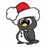 Cute Christmas Tuxedo Penguin Cut Out Cute Christmas Tuxedo Penguin Cut Out