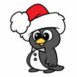 Cute Christmas Tuxedo Penguin Cut Out