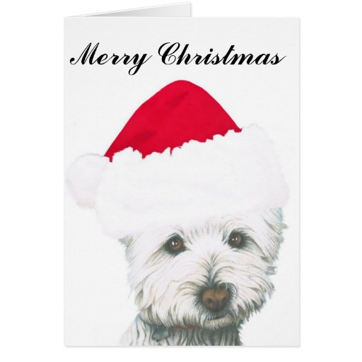 Cute Christmas Westie Dog Card Zazzle