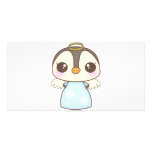 cute christmas winter angel penguin photo cards