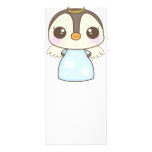 cute christmas winter angel penguin custom rack card