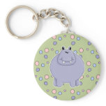 cute chubby hippo key chains