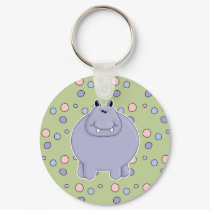 cute chubby hippo keychains
