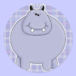 cute chubby hippo stickers