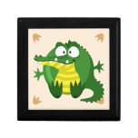 Cute circle crocodile trinket boxes