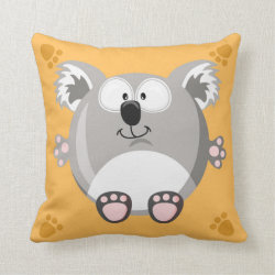 Cute circle koala bear pillows