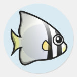Cute Circular Batfish Stickers