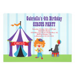 CUTE Circus Kids Birthday Party Invitation