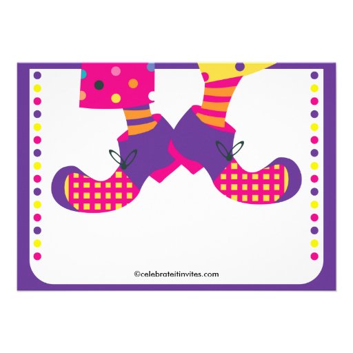 CUTE Circus Kids Birthday Party Invitation