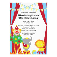 circus theme invitations