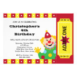 CUTE Circus Kids Birthday Party Invitation
