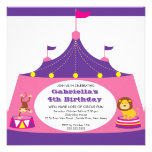 CUTE Circus Tent Kids Birthday Party Invitation