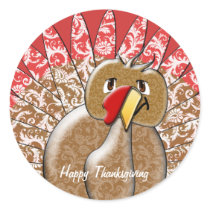 Cute ClipArt Cartoon Thanksgiving Turkey stickers