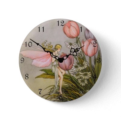 Cute Clock Style Kid Button - 'Tooth Fairy" by dizzypixels