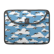 Cute Clouds and Flying Penguins MacBook Pro Sleeves