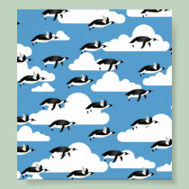 Cute Clouds and Flying Penguins posters