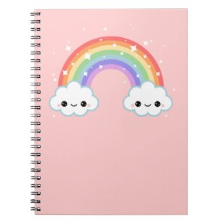 Cute Clouds with Rainbow notebook