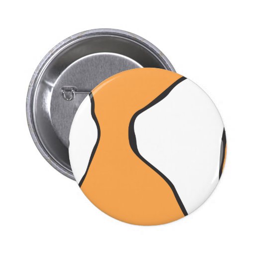 Cute Clown Fish Orange Skin Pattern Button