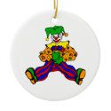 Cute clown with flowers