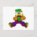 Cute clown with flowers
