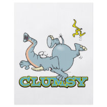 cute clumsy elephant cartoon flyers