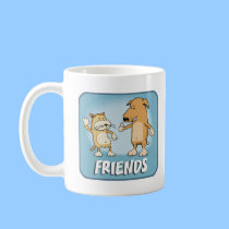 Cute coffee mug: Cat and Dog Friends