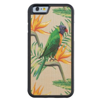 Cute Colorful Animal And Flowers Carved® Maple iPhone 6 Bumper