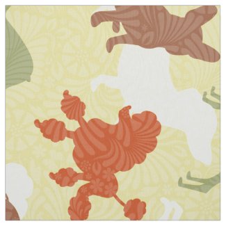 Cute Colorful Assorted Dogs Illustration Pattern Fabric