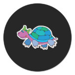 cute colorful baby turtle sticker
