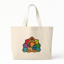 cute colorful cartoon turkey bags