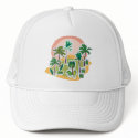 Cute, Colorful Desert Oasis and Plants Hats