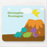 Cute colorful dinosaurs personalized mousepad