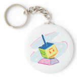 Cute Colorful Hanukkah Dreidel Tees and Gifts Keychain