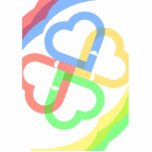 Cute Colorful Hearts Photo Sculpture