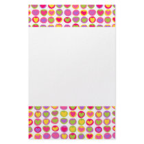 Cute colorful hearts Stationery