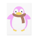 Cute Colorful Penguin in Scarf Post Card