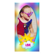 Cute colorful photo frame with dreaming sun photo cards by Kidsplanet Cute colorful photo frame with dreaming sun photo cards