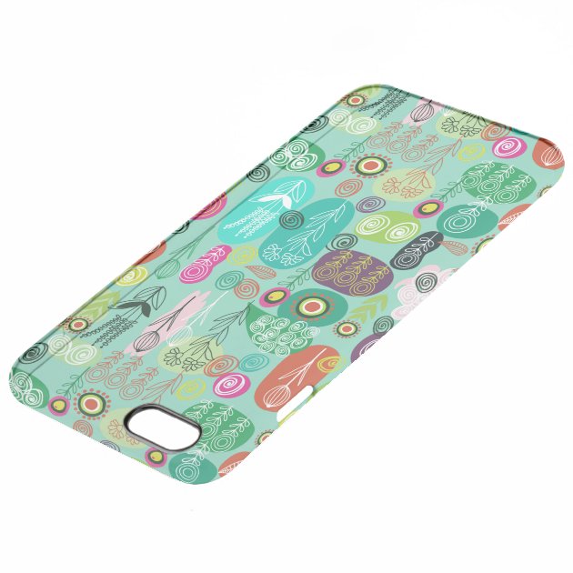 Cute Colorful Retro Cartoon Floral Pattern Uncommon Clearlyâ„¢ Deflector iPhone 6 Plus Case-3