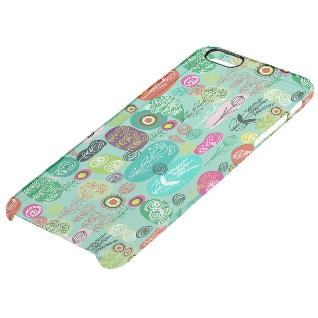 Cute Colorful Retro Cartoon Floral Pattern Uncommon Clearlyâ„¢ Deflector iPhone 6 Plus Case-4