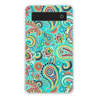 Cute Colorful Retro Paisley Power Bank