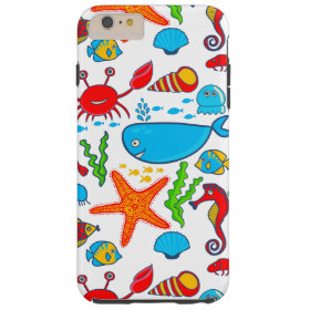 Cute Colorful See-life Illustration Pattern 2 Tough iPhone 6 Plus Case