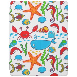 Cute Colorful See-life Illustration Pattern 2 iPad Cover