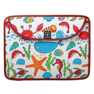 Cute Colorful See-life Illustration Pattern 2 MacBook Pro Sleeves