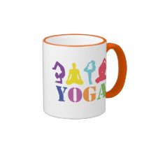 Cute Colorful Yoga Design Coffee Mug