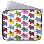 Cute colourful elephant cartoons good luck laptop sleeves