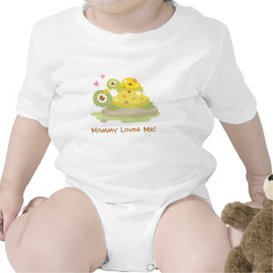 Cute Colourful Mommy Turtle and Child For Babies Romper